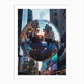 New York Downtown Giant Disco Ball 1 Art Print
