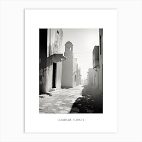 Poster Of Crete, Greece, Photography In Black And White 1 Art Print