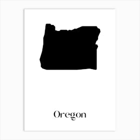 Oregon Silhouette Art Print