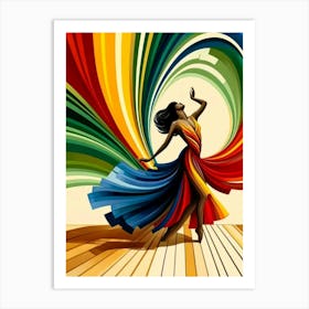 Colorful Dancer Art Print