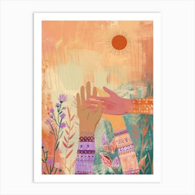 Hands Reaching For The Sun 5 Art Print