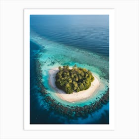 Heart Island In The Maldives 2 Art Print