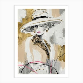 Lady In A Hat 3 Art Print