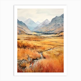Autumn National Park Painting Banff National Park Alberta Canada 2 Art Print