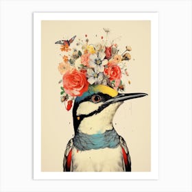 Bird With A Flower Crown Swallow 2 Art Print