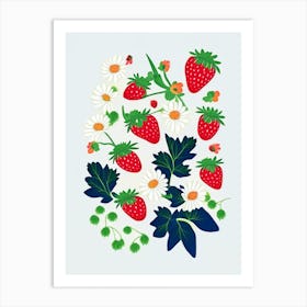 Wild Strawberries, Plant, Tarazzo 1 Art Print