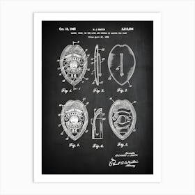 Police Uniform Badge Patent Print Police Badge Cop Patch Cop Uniform Police Patent Patent Art Policeman Print Patent Cp2041 Art Print