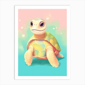 Dreamy Sea Turtle Digital Illustration 2 Art Print