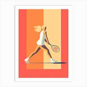 Tennis Player In Action 2 Art Print