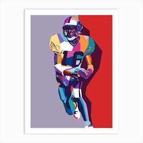 American Football Pop Art 12 Art Print