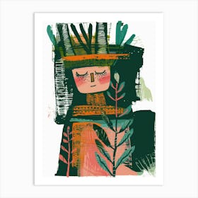 Woman In A Hat 81 Art Print