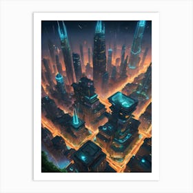 Futuristic City 3 Art Print