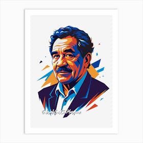 Gabriel García Márquez 03 Portrait WPAP Pop Art Art Print