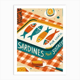 Sardines can artwork Art Print