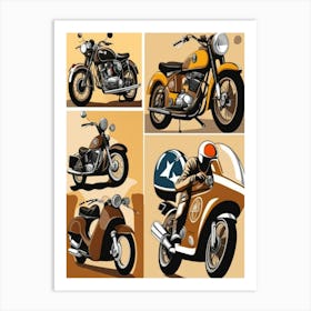 Motorcycles Collection Art Print