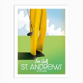 St Andrews Golf Travel poster Art Print