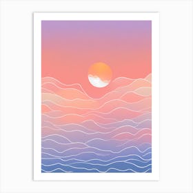 Sunset Canvas Print VECTOR ART Art Print
