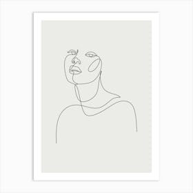 Single Line Drawing Art Print