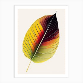 Sunflower Leaf Abstract Art Print