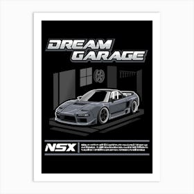 Honda NSX Grey Art Print