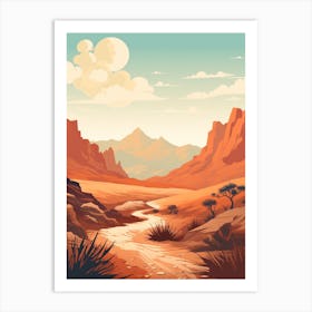 Trans Zion Trek Usa Hiking Trail Landscape Art Print