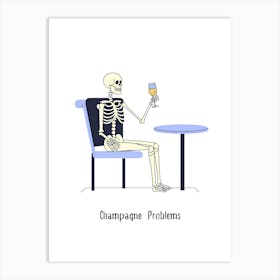 Champagne Problems - Taylor Swift Halloween punny poster Art Print