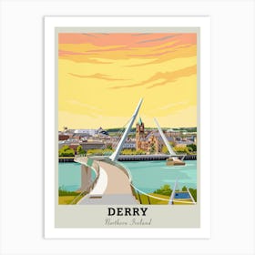 Derry, Northern Ireland Travel Art Print