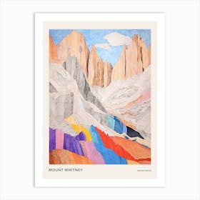 Mount Whitney United States 1 Colourful Mountain Illustration Poster Art Print