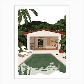 Villa In The Jungle Art Print