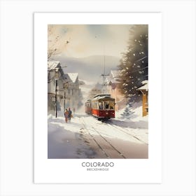 Breckenridge Colorado 4 Watercolor Travel Poster Art Print