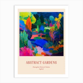 Colourful Gardens Birmingham Botanical Gardens 1 Red Poster Art Print