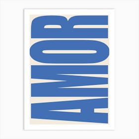 Amor - Blue Art Print