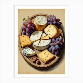 Cheese Platter Art Print