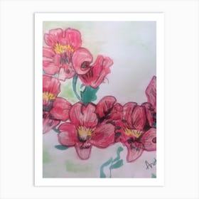 Red Flowers Art Print