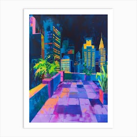 New York City At Night Art Print