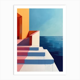 'Stairs To The Sea', Minimalism Art Print