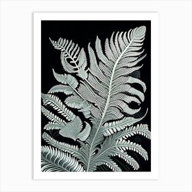 Silver Lace Fern 3 Vintage Botanical Poster Art Print