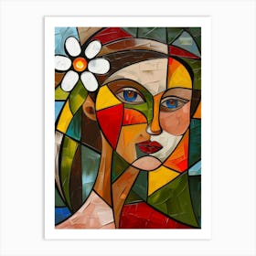 Mosaic Of A Woman 8 Art Print