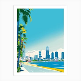 Yokohama Japan 4 Colourful Illustration Art Print