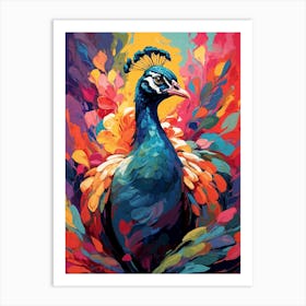 Vivid Peacock Art Print