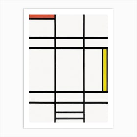 Composition, Cubism Art, Piet Mondrian Living Room Art print