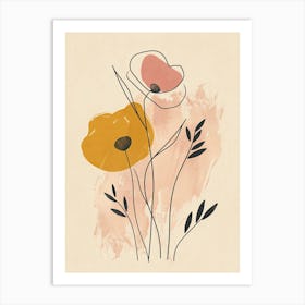 Turin Flower Market Boho Minimalist Style Art Print