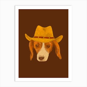 Nala The Cutest Cowgirl Pup Art Print