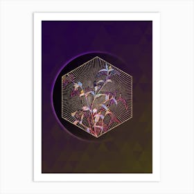 Abstract Commelina Africana Mosaic Botanical Illustration n.0222 Art Print