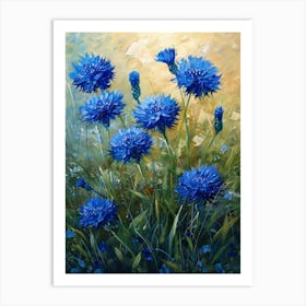 Blue Cornflowers 7 Art Print