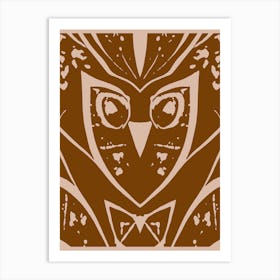 Abstract Owl Two Rich Latte Art Print