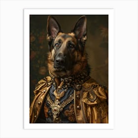 Rococo Royal German Shephard Art Print