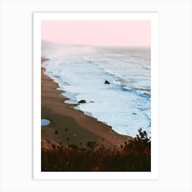 California Coast - Pacific Pastel Sunset Art Print