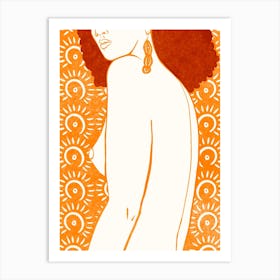 Orange Nude Art Print