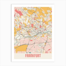 Frankfurt Map Poster Art Print